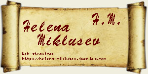 Helena Miklušev vizit kartica